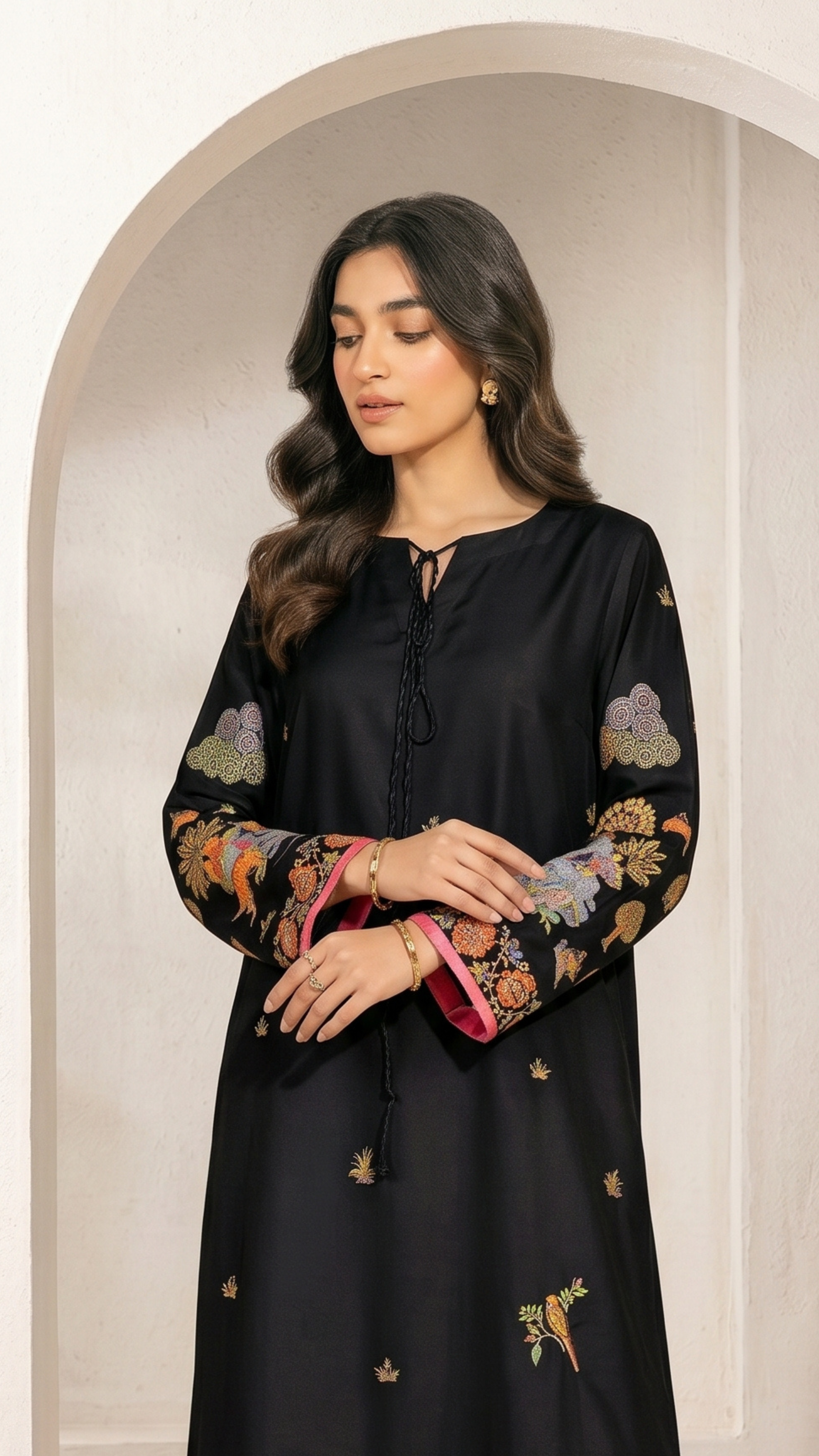 Secret Garden Kaftaan (Black)