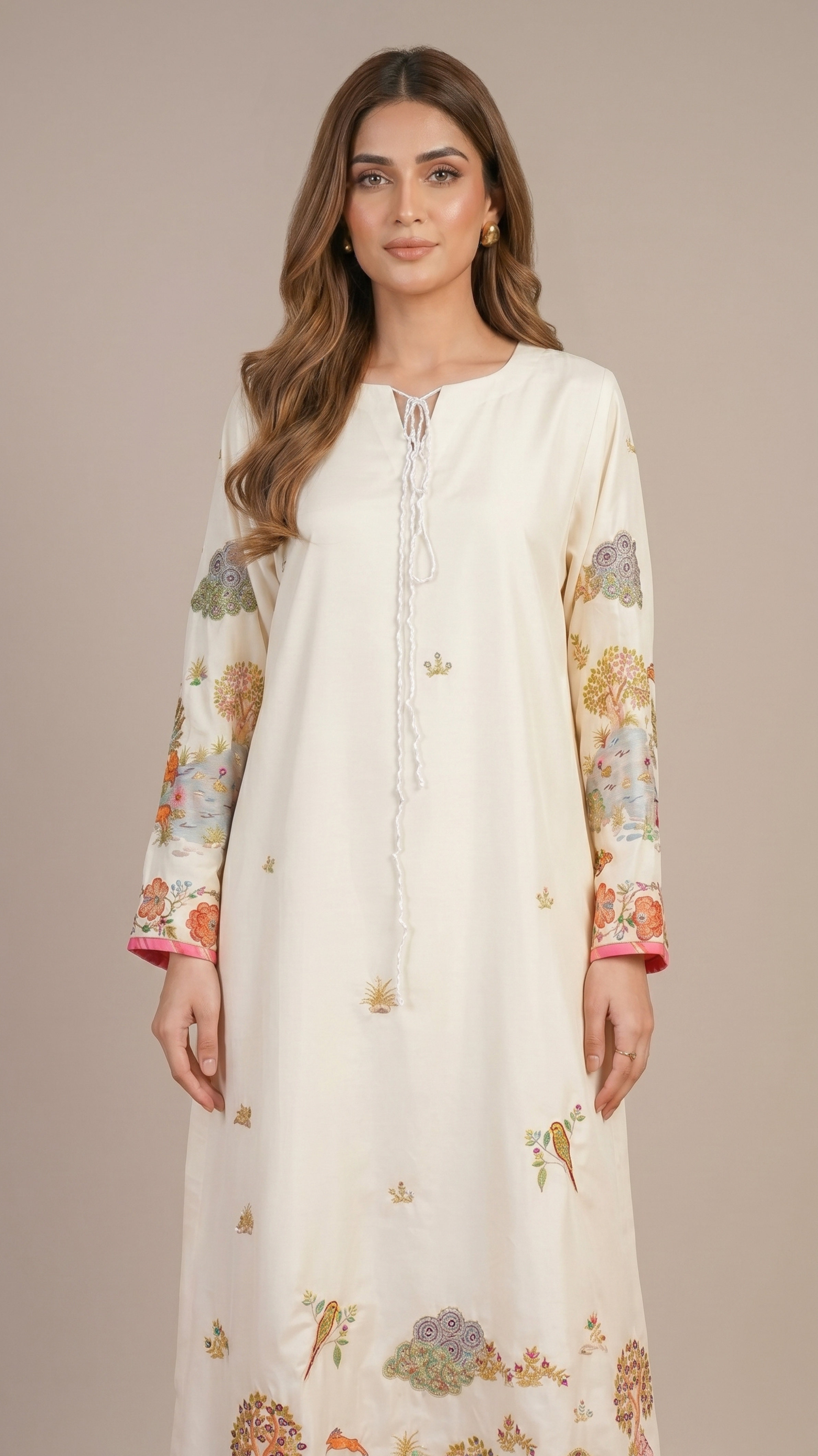Secret Garden Kaftaan (White)