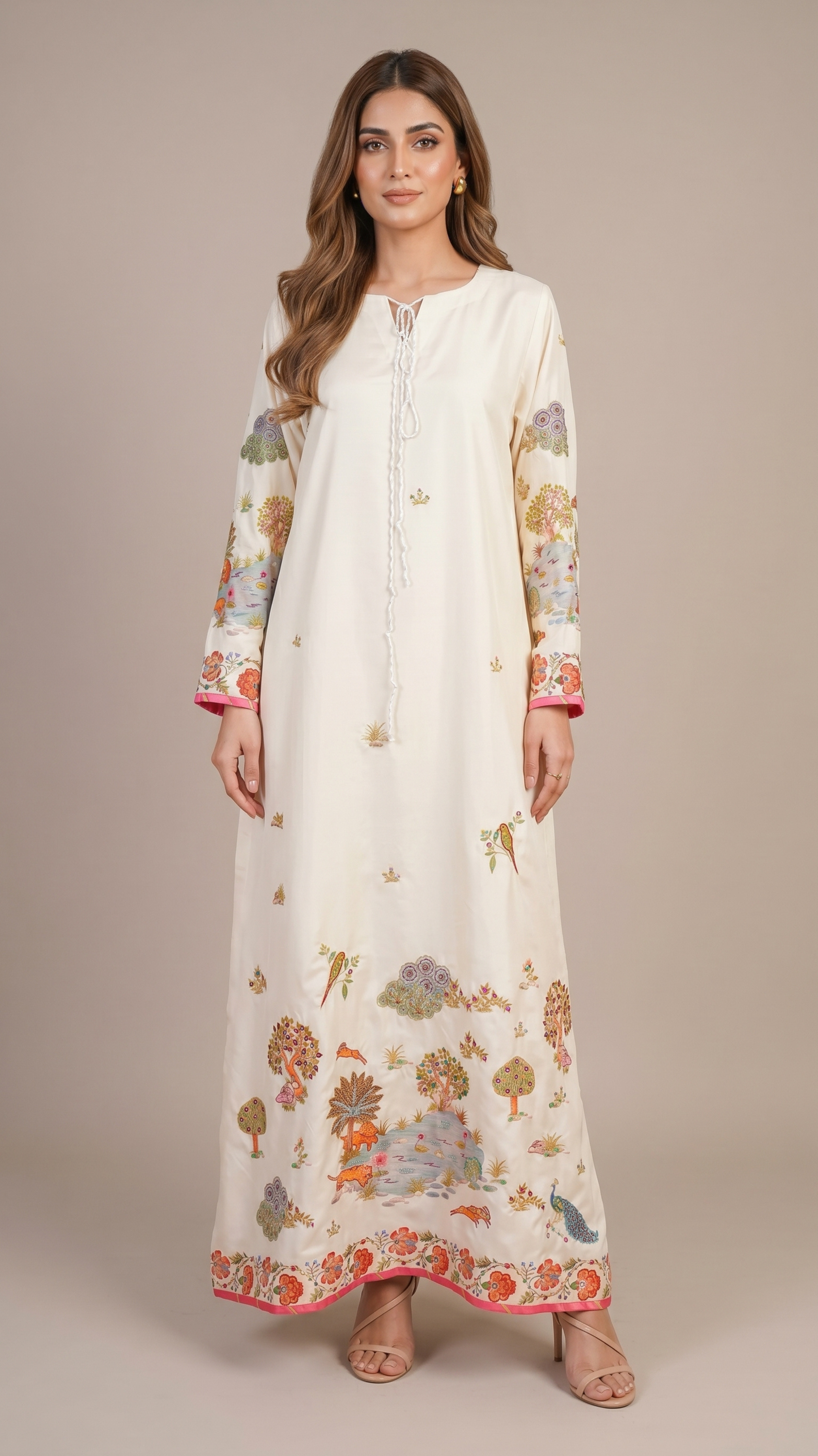 Secret Garden Kaftaan (White)