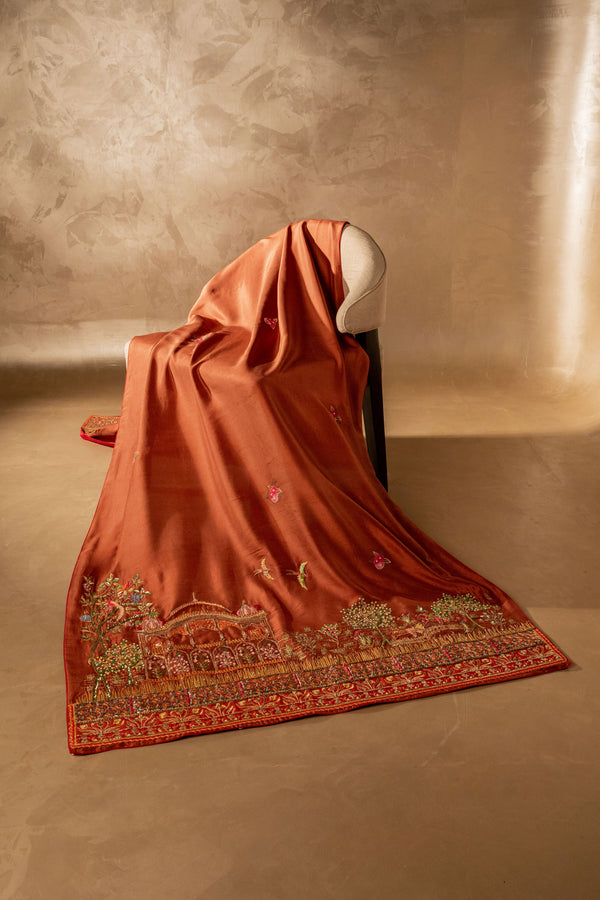 Brown Taj Mahal - Shawl