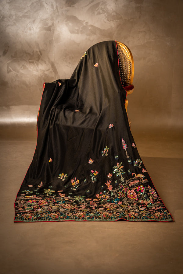 Secret Garden (Black) - Shawl