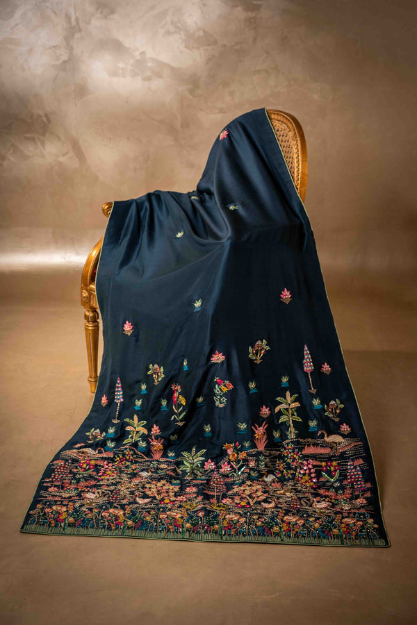 Secret Garden (Blue) - Shawl