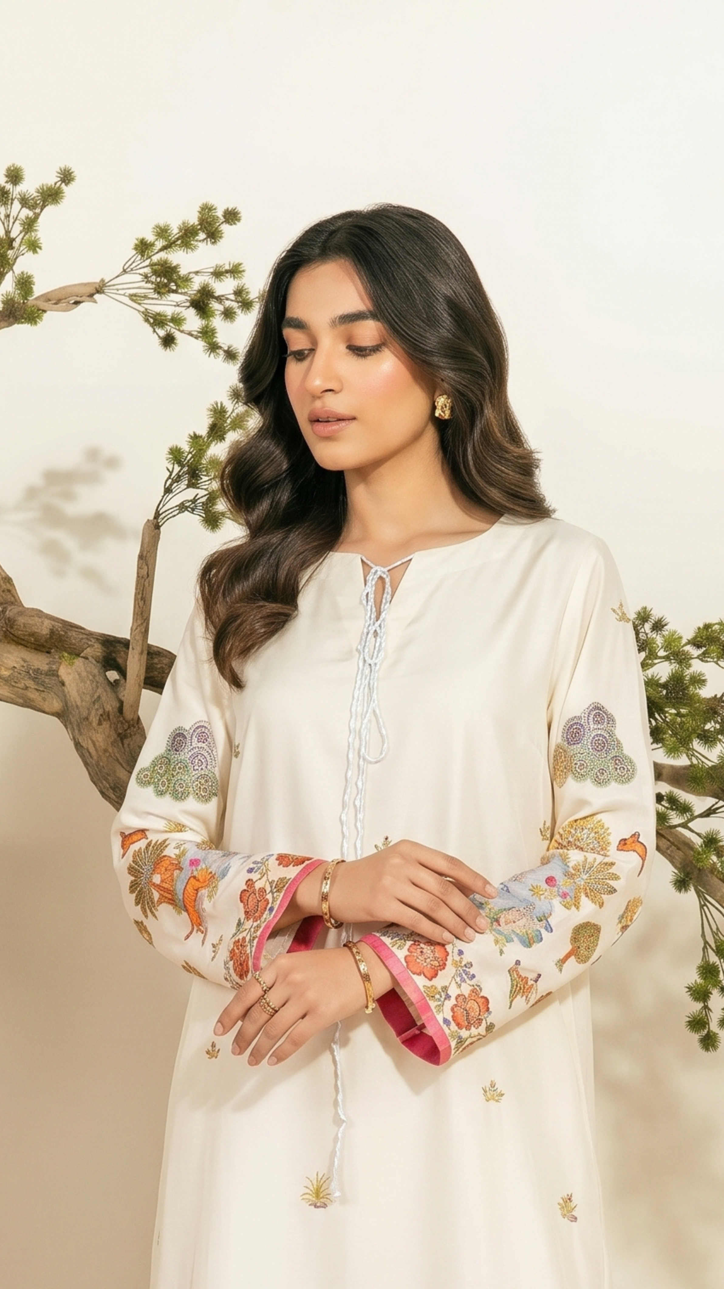 Secret Garden Kaftaan (White)