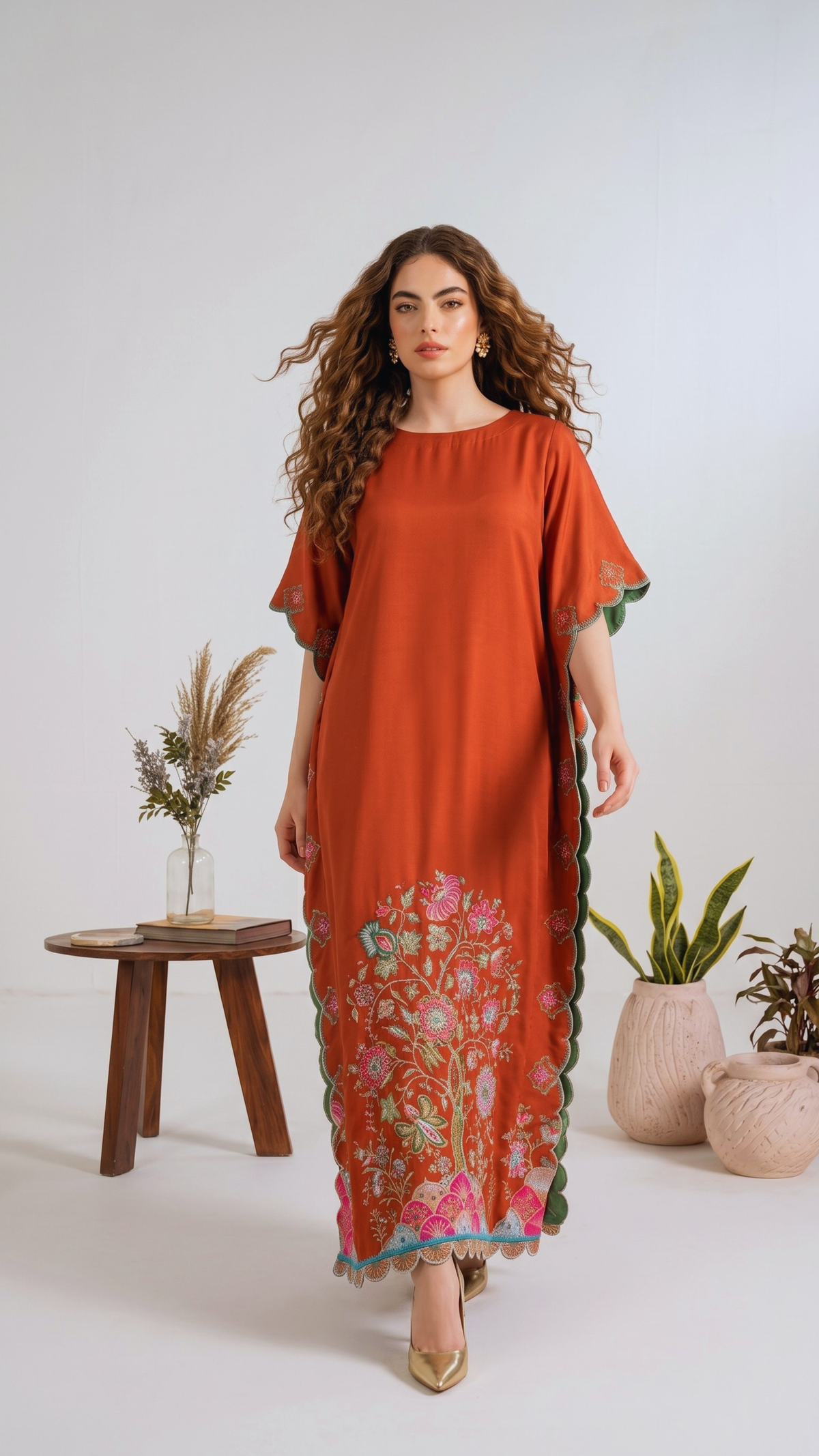 Tree of life - terracotta Kaftaan