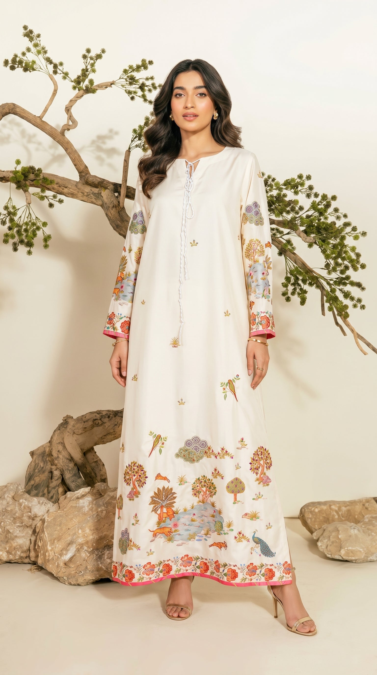 Secret Garden Kaftaan (White)