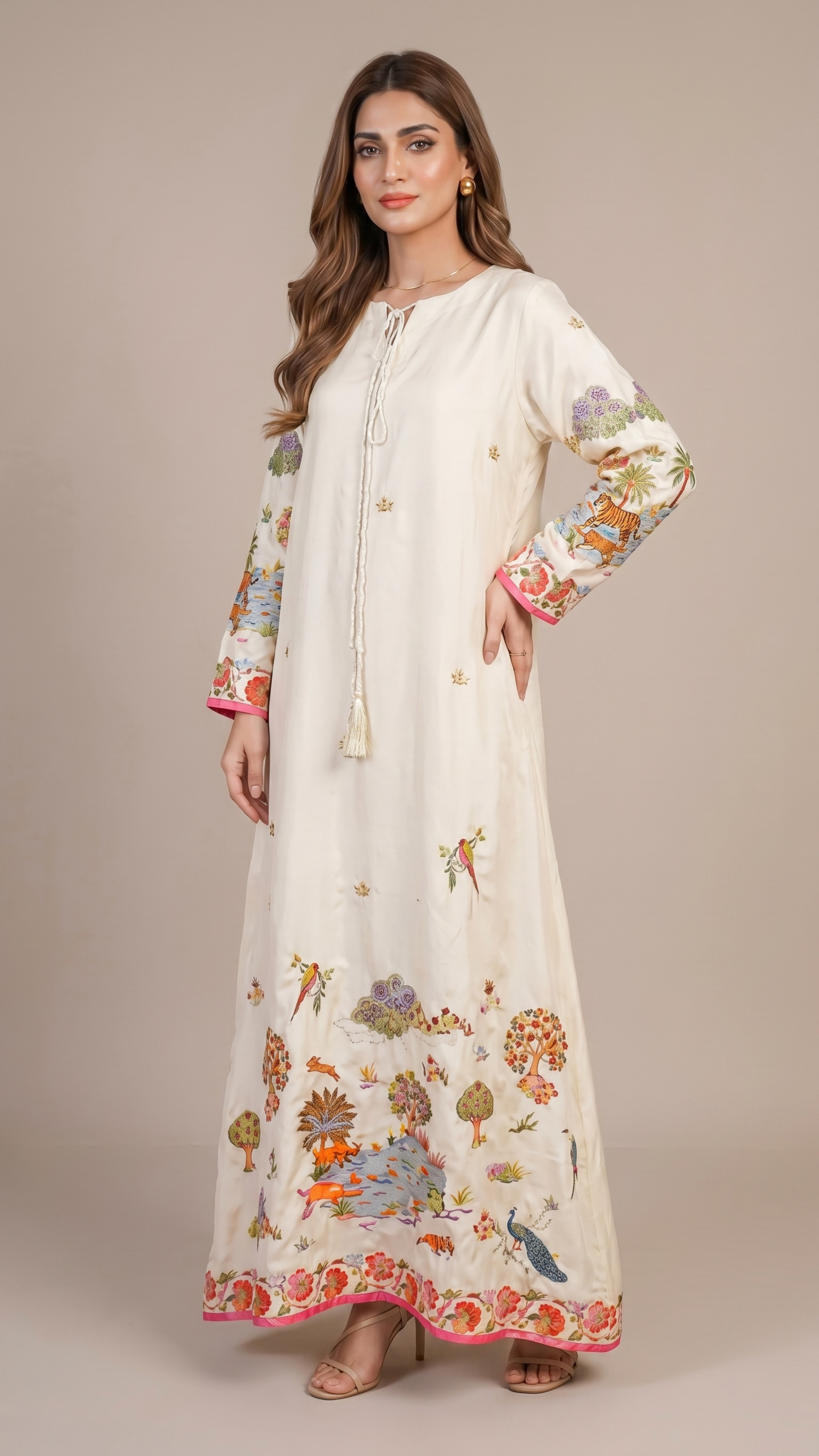 Secret Garden Kaftaan (White)