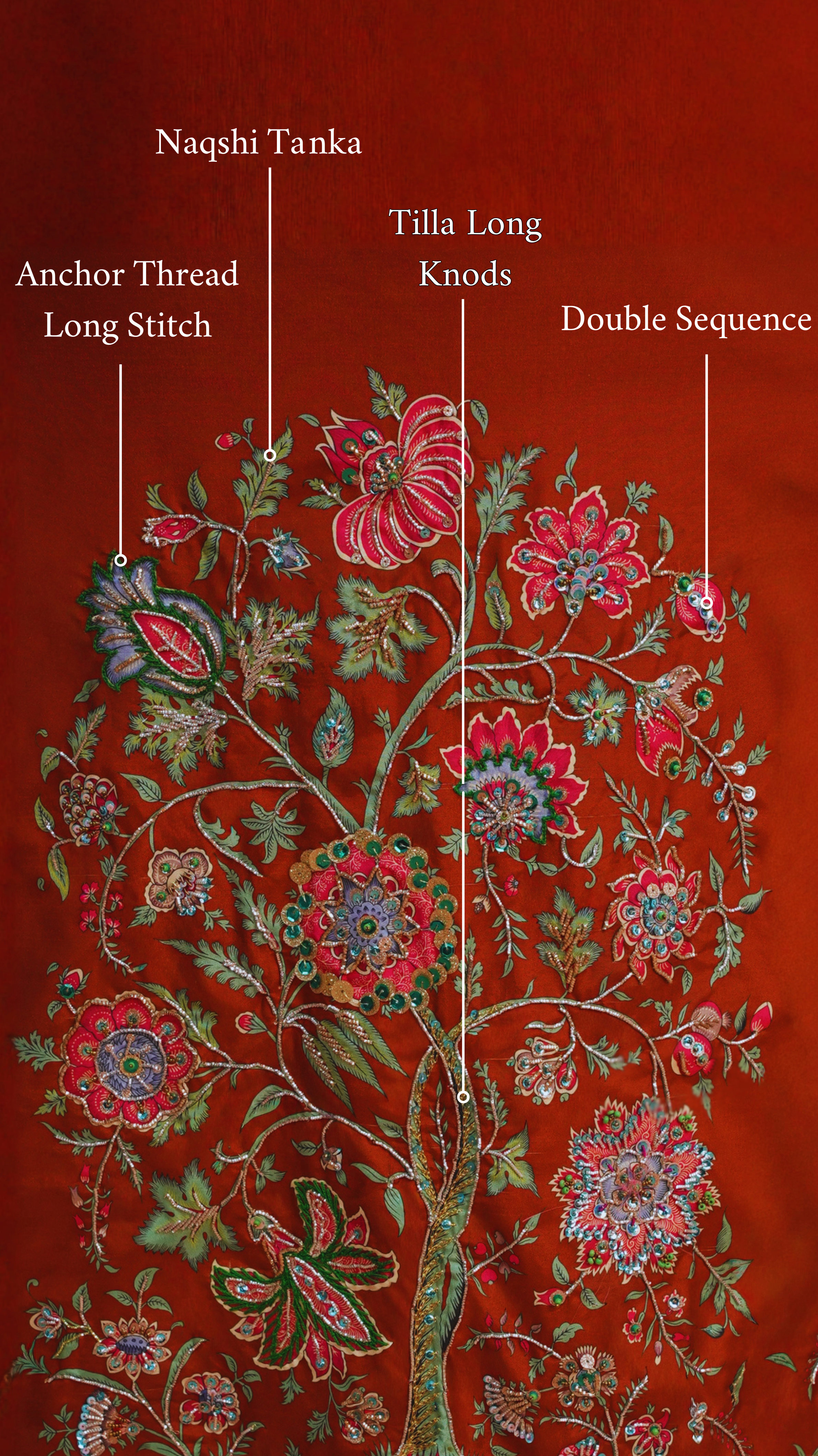 Tree of life - terracotta Kaftaan