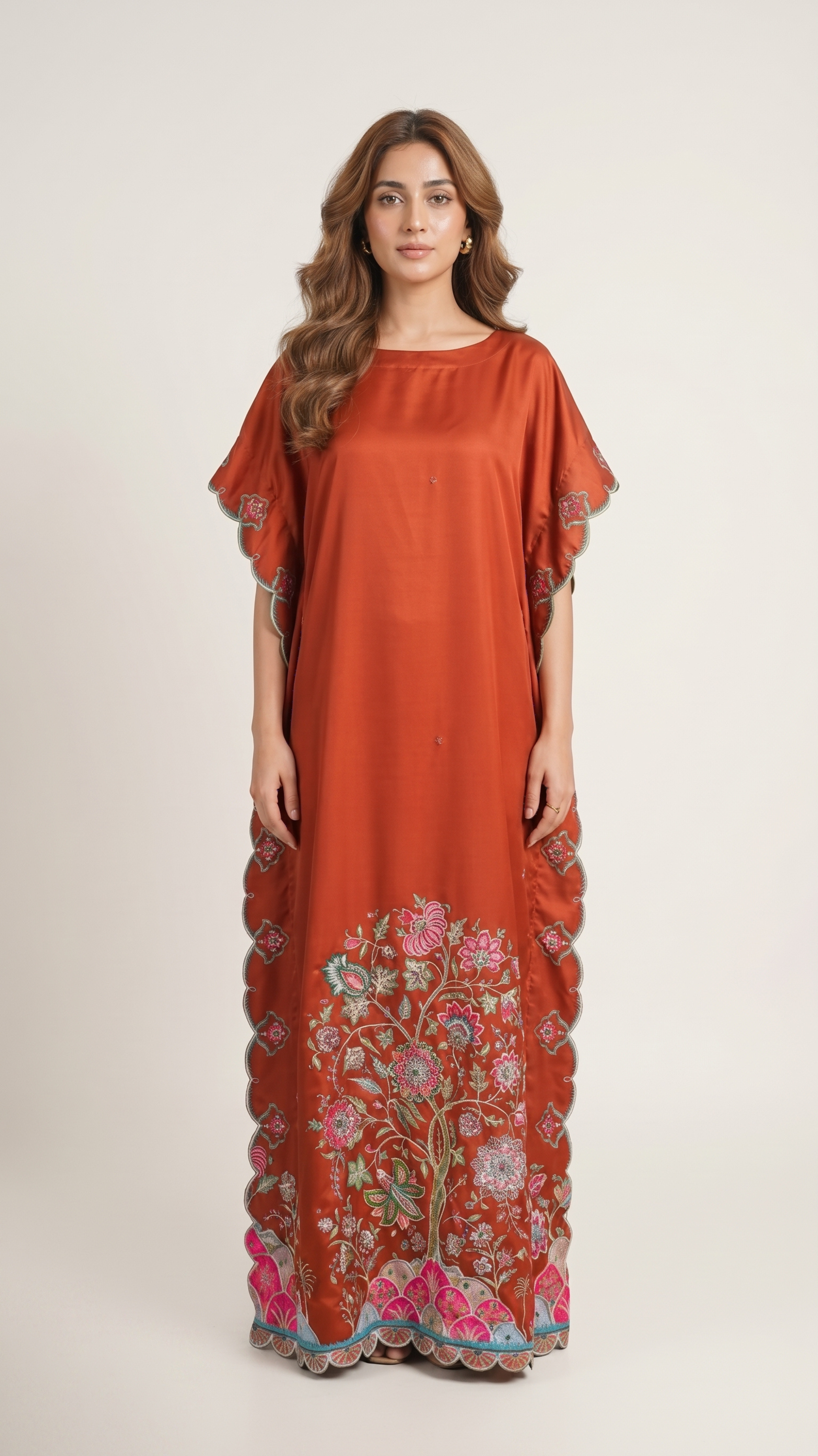 Tree of life - terracotta Kaftaan