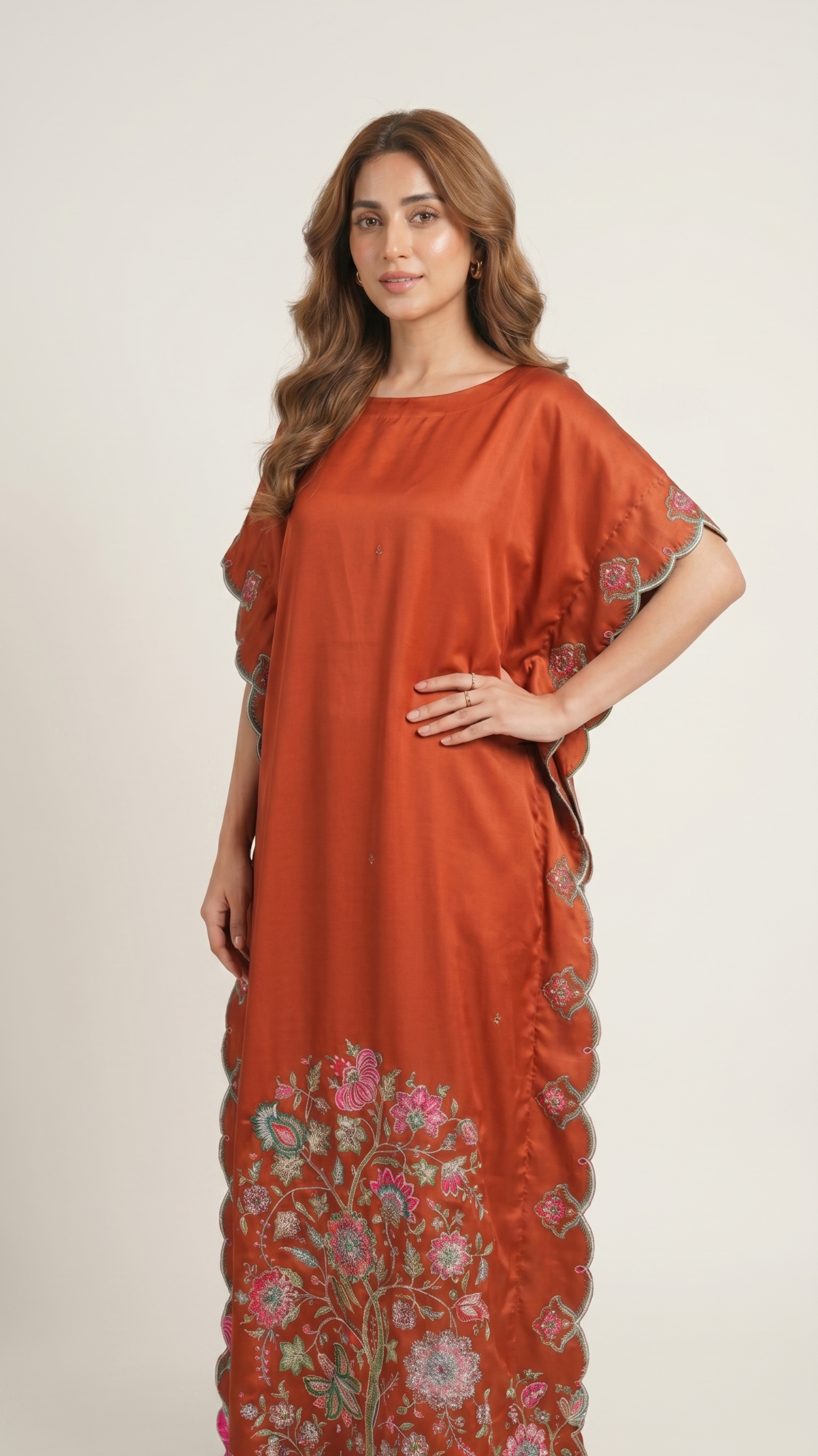 Tree of life - terracotta Kaftaan